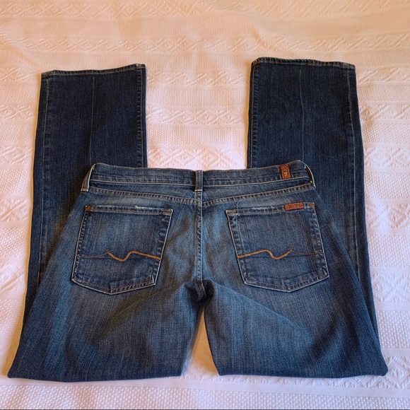 7 For All Mankind Bootcut Blue Jeans Size 31 - Picture 5 of 9